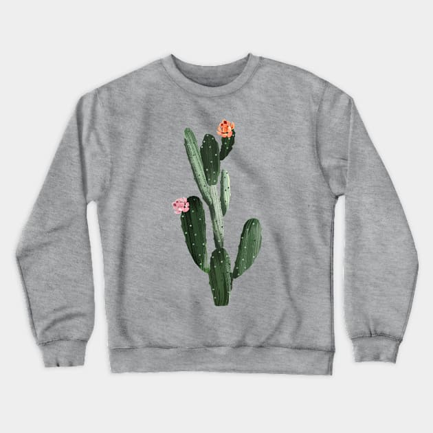 Cactus Crewneck Sweatshirt by sixfootgiraffe